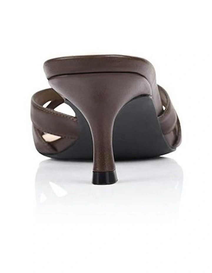 Beau Kitten Heel Thongs in Chocolate Brown image 3