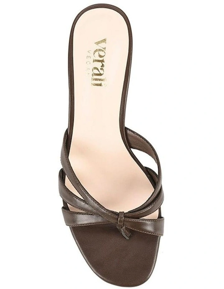 Beau Kitten Heel Thongs in Chocolate Brown image 5