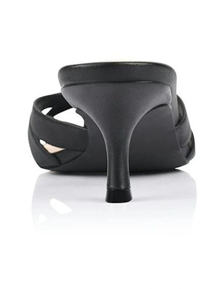 Beau Kitten Heel Thongs in Black image 4