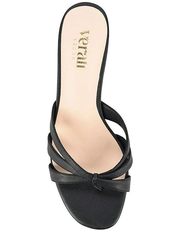 Beau Kitten Heel Thongs in Black image 4