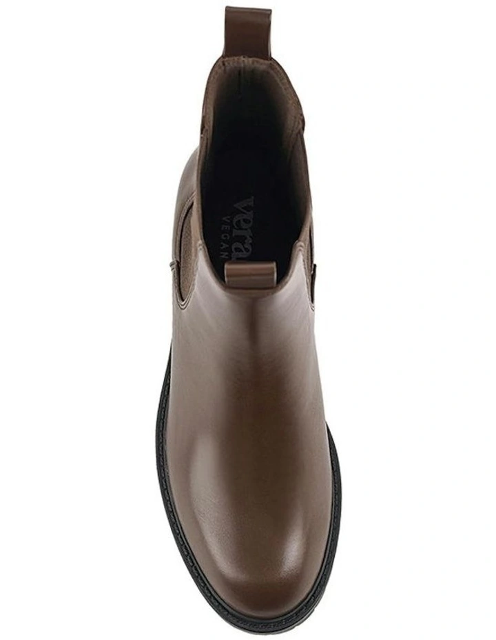 Jace Chelsea Combat Boots in Chocolate Brown image 4