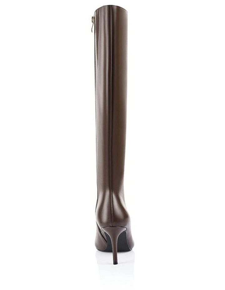 Bessie Tall Boots in Chocolate Brown image 3