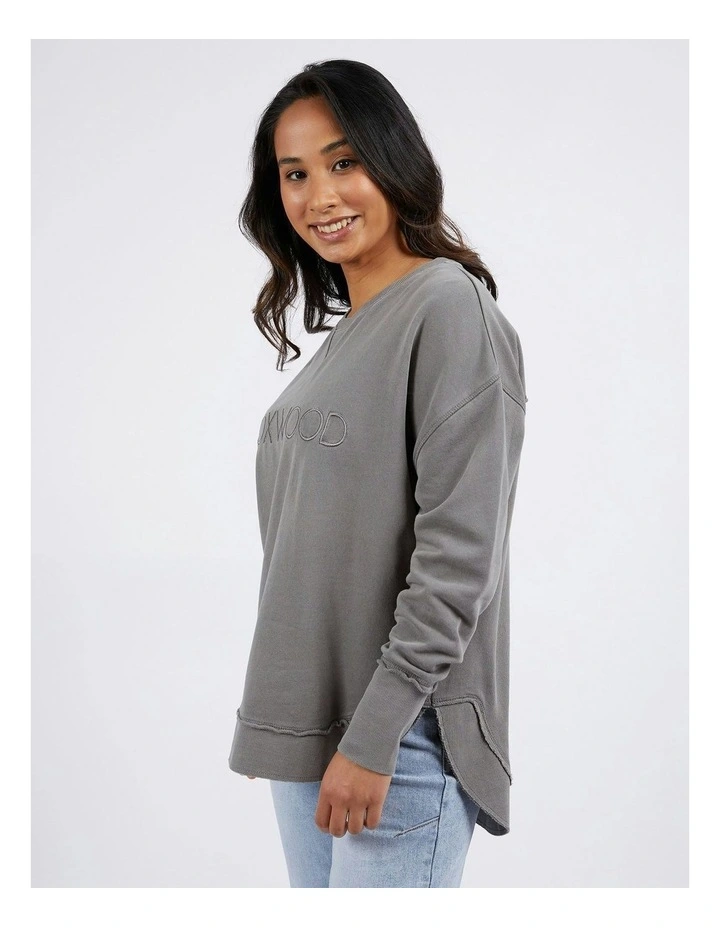 Simplified Crew Jumper in Charcoal image 4