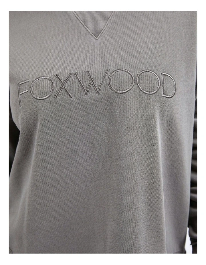Simplified Crew Jumper in Charcoal image 5