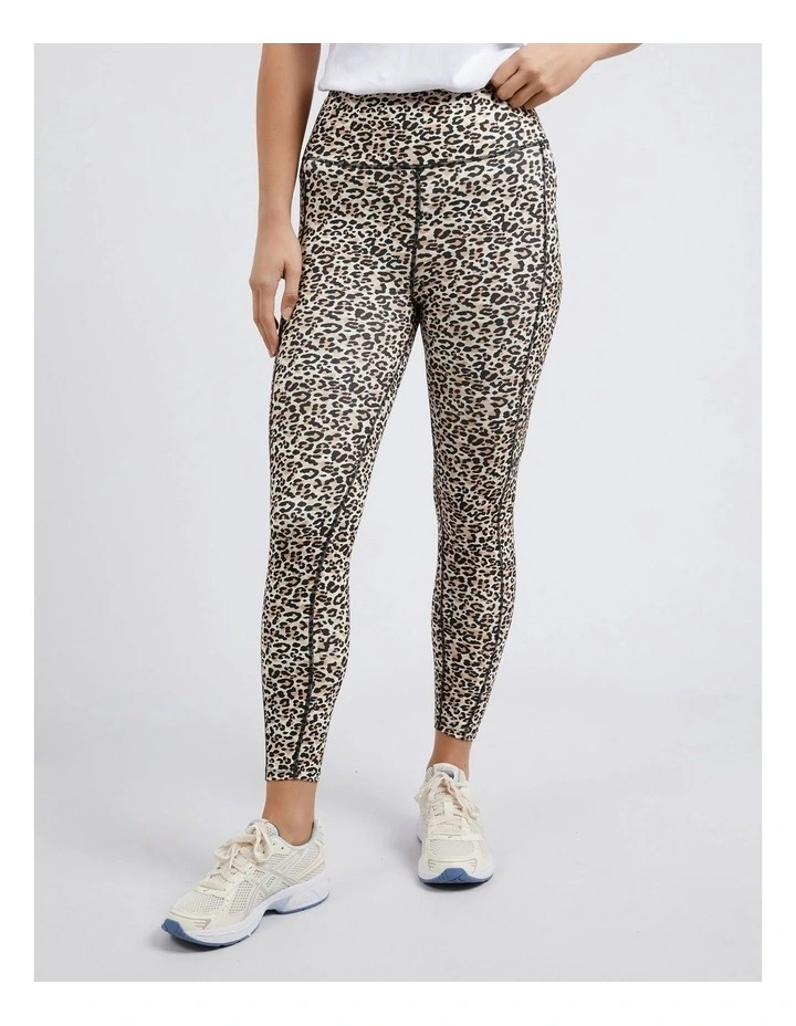 Leopard Legging Print in Brown image 1
