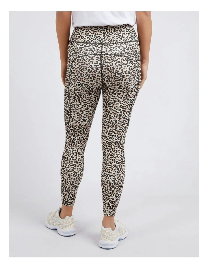 Leopard Legging Print in Brown image 2