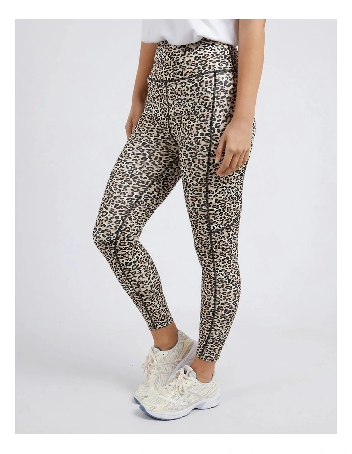 Leopard Legging Print in Brown image 3