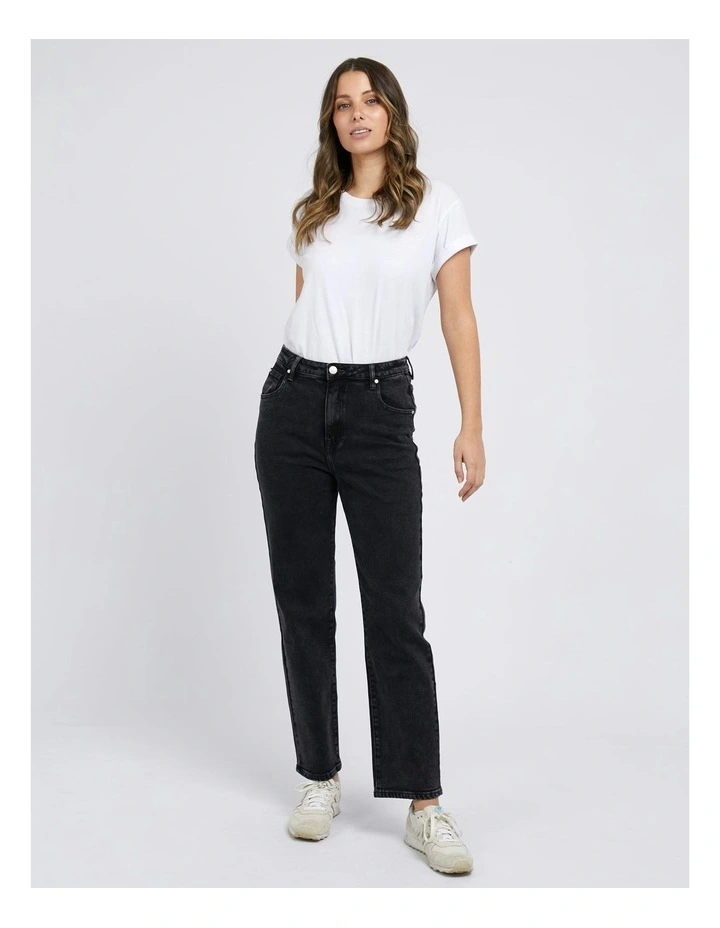 Enmore Wide Leg Jean in Washed Black image 5