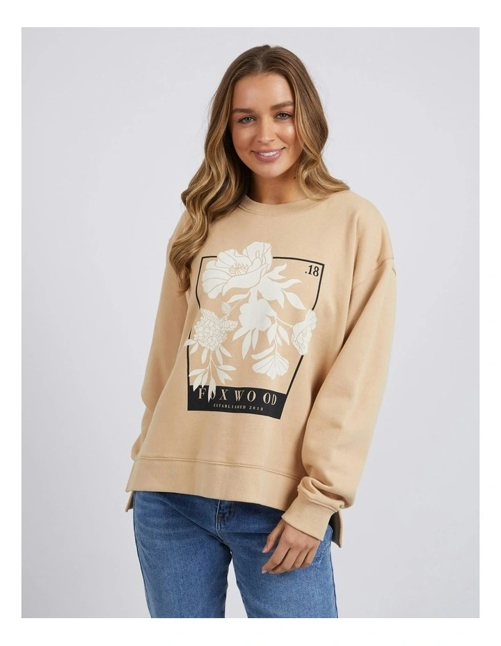 Carnation Crew Jumper in Sesame image 1