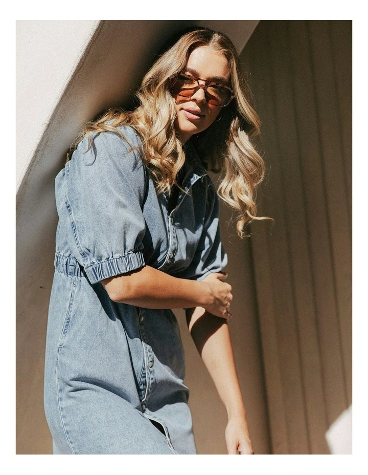 Foxwood Vivian Dress in Washed Blue MYER