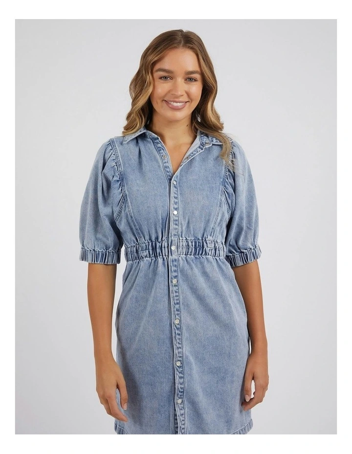Vivian Dress in Washed Blue image 4