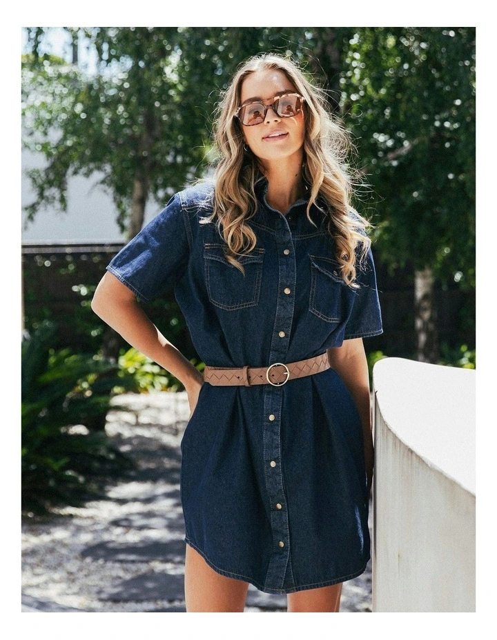 Sorcha Denim Dress in Indigo Denim image 1