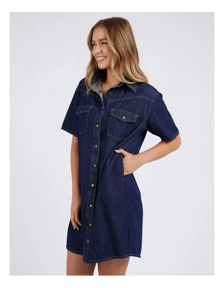 Sorcha Denim Dress in Indigo Denim image 6
