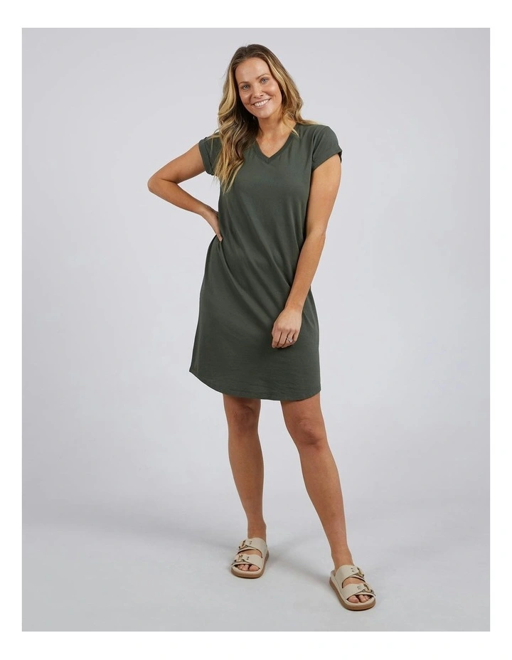 Manly Vee Dress in Khaki image 1