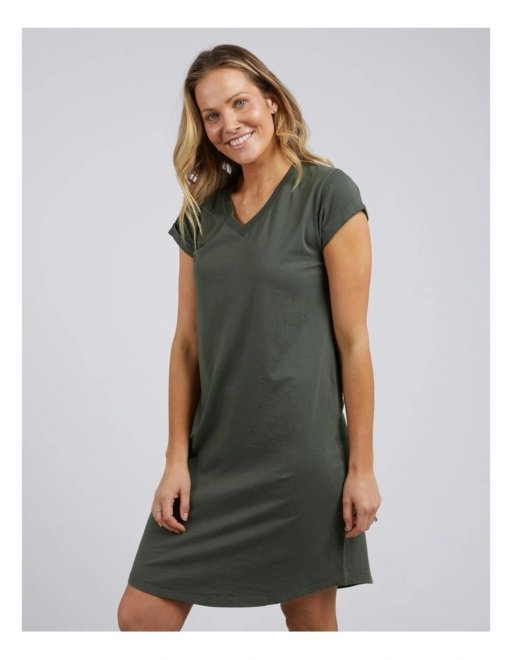 Manly Vee Dress in Khaki image 4