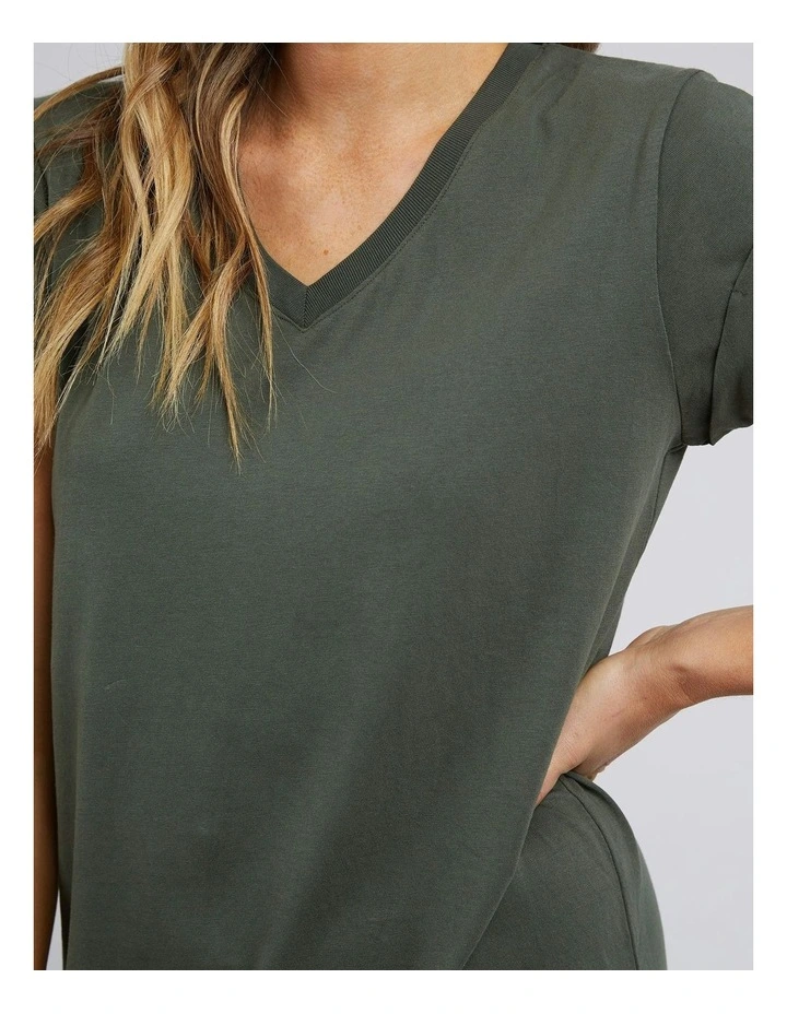 Manly Vee Dress in Khaki image 5
