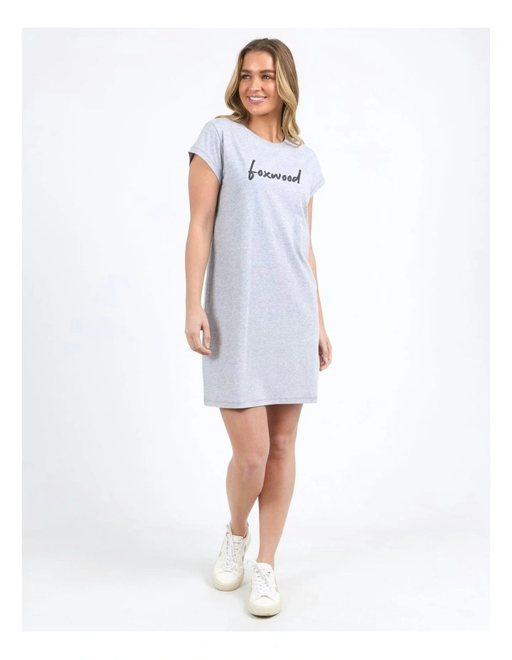 Signature Tee Dress in Grey Marle image 3