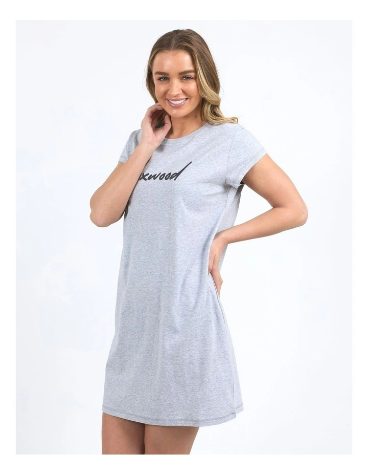 Signature Tee Dress in Grey Marle image 4
