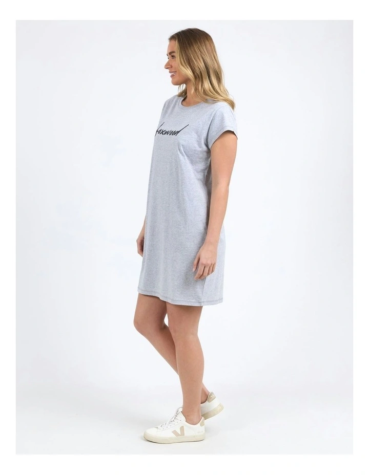 Signature Tee Dress in Grey Marle image 6