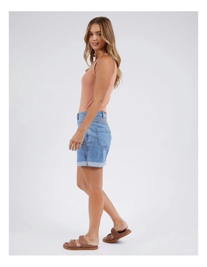 Devi Short in Light Denim image 7