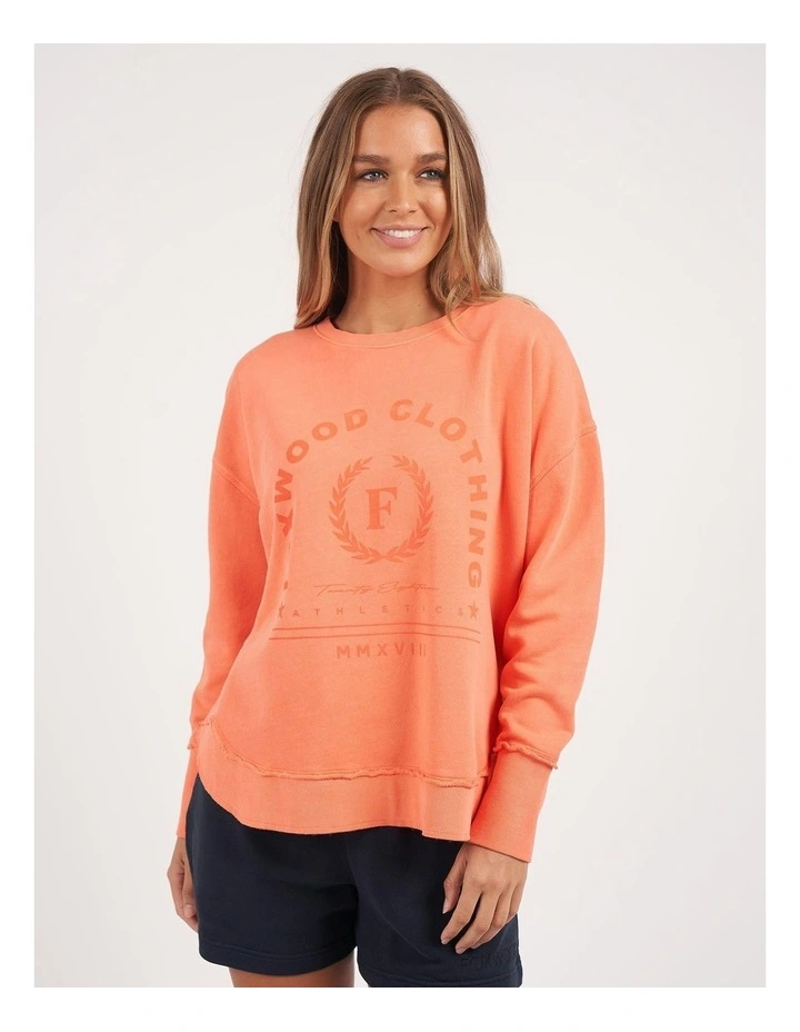 Medalion Crew Jumper in Peach image 1
