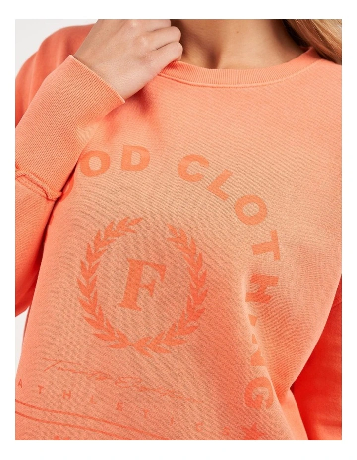 Medalion Crew Jumper in Peach image 5