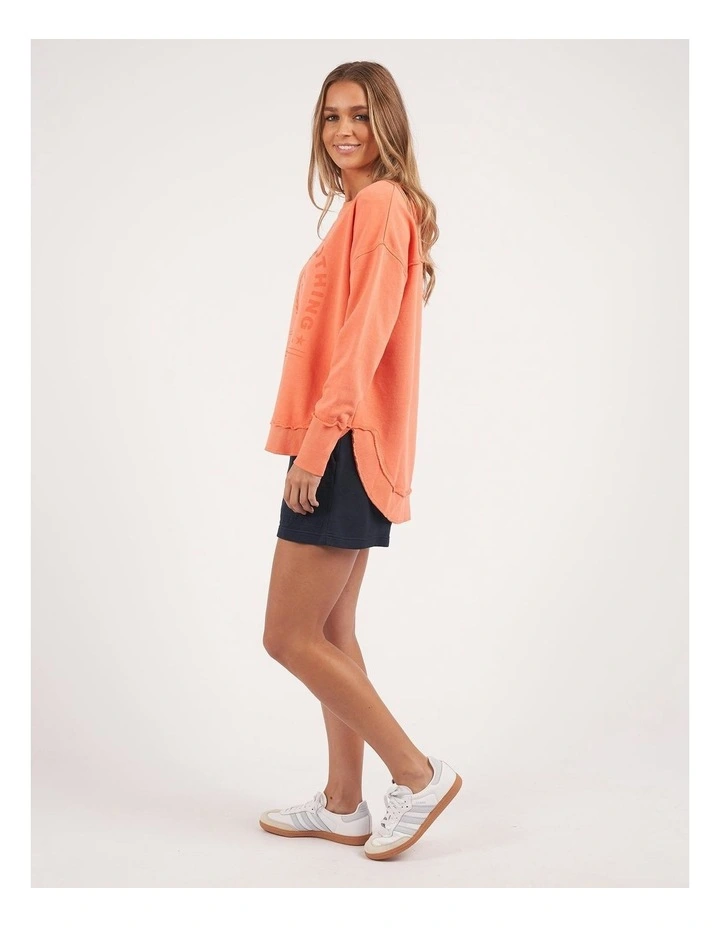 Medalion Crew Jumper in Peach image 6