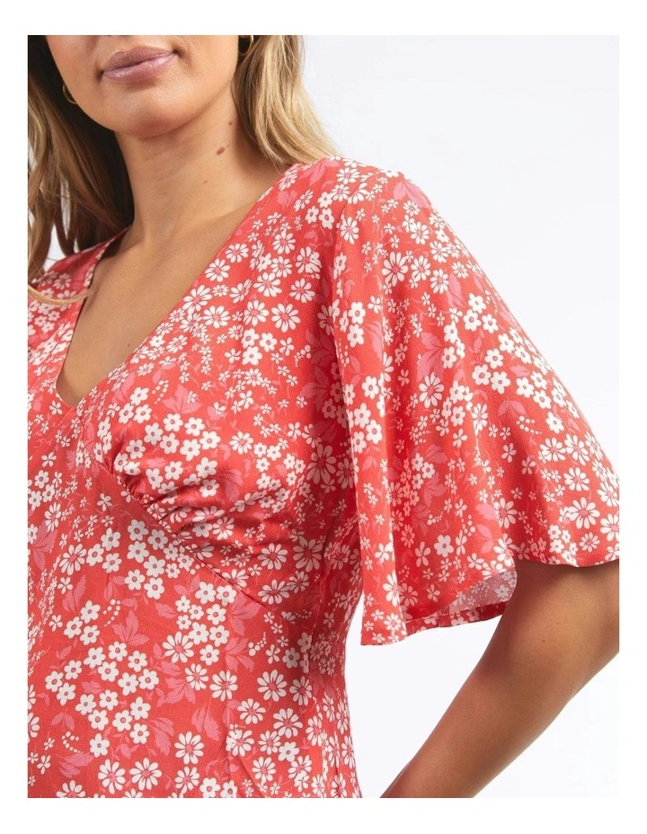 Top Ankara Floral Print in Red image 4