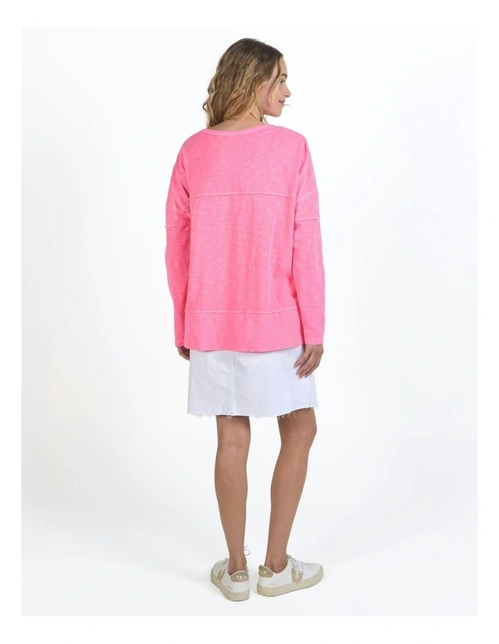 Jayne Throw On Top in Neon Rose image 2