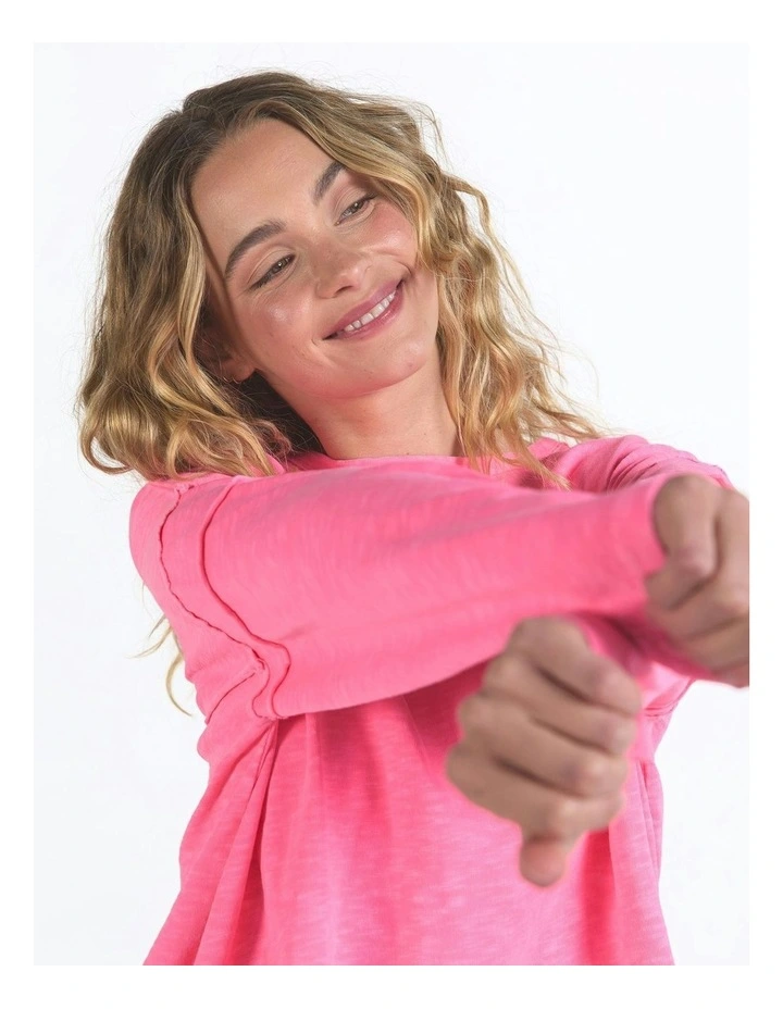 Jayne Throw On Top in Neon Rose image 4
