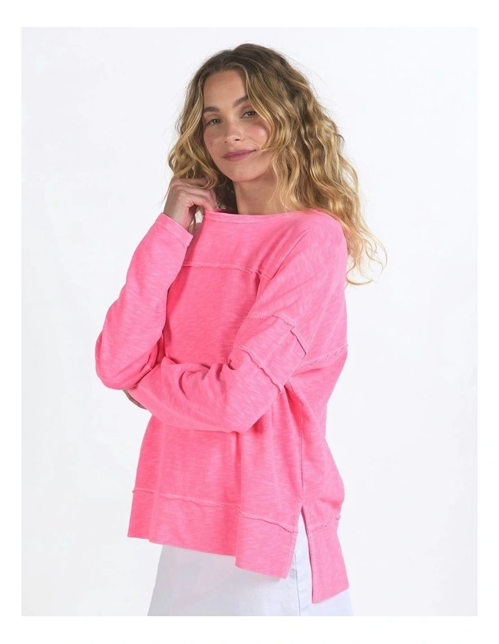 Jayne Throw On Top in Neon Rose image 6