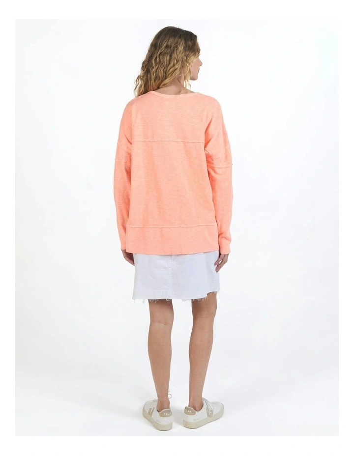Jayne Throw On Top in Neon Peach image 3