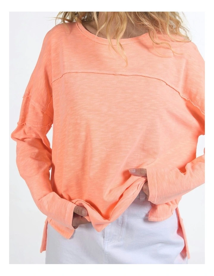 Jayne Throw On Top in Neon Peach image 4