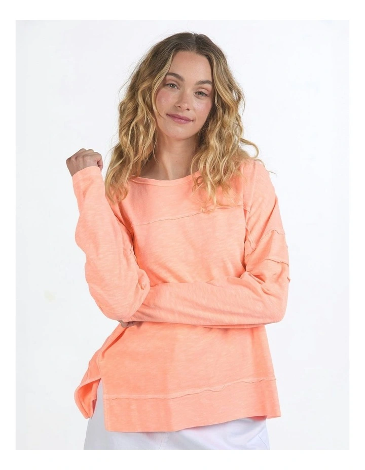 Jayne Throw On Top in Neon Peach image 5