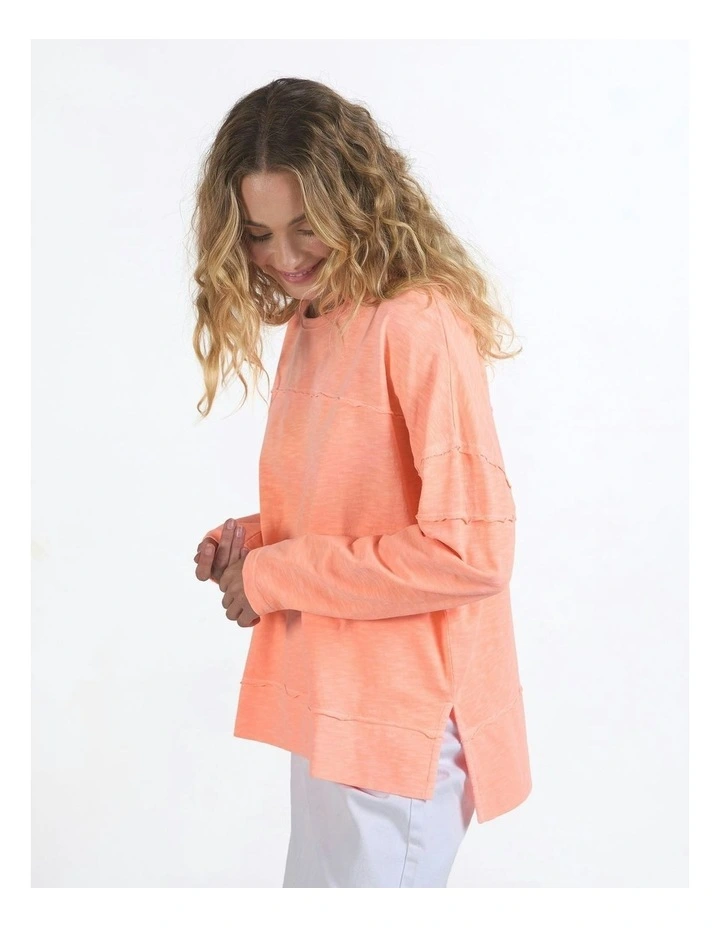 Jayne Throw On Top in Neon Peach image 6