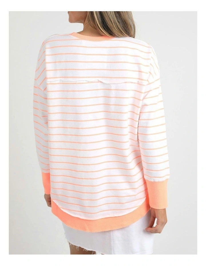 Simplified Crew Stripe Jumper in Multi image 2