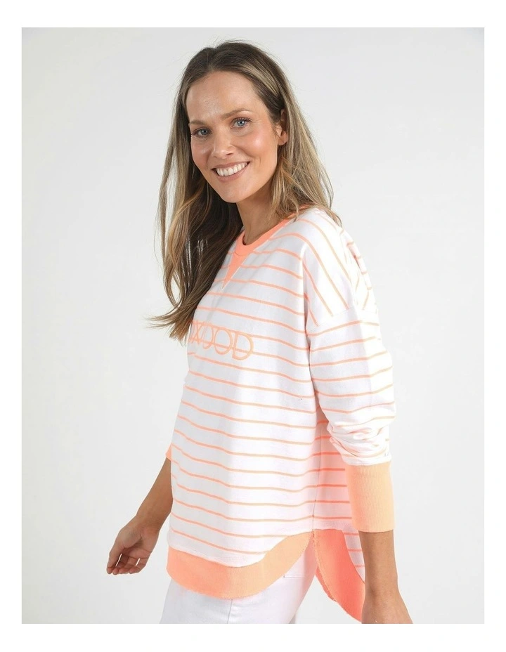 Simplified Crew Stripe Jumper in Multi image 3