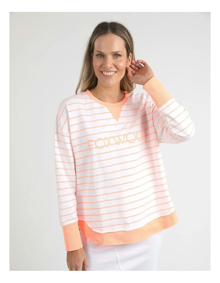 Simplified Crew Stripe Jumper in Multi image 5