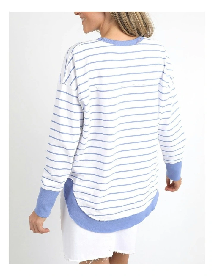 Simplified Crew Stripe Jumper in Multi image 2