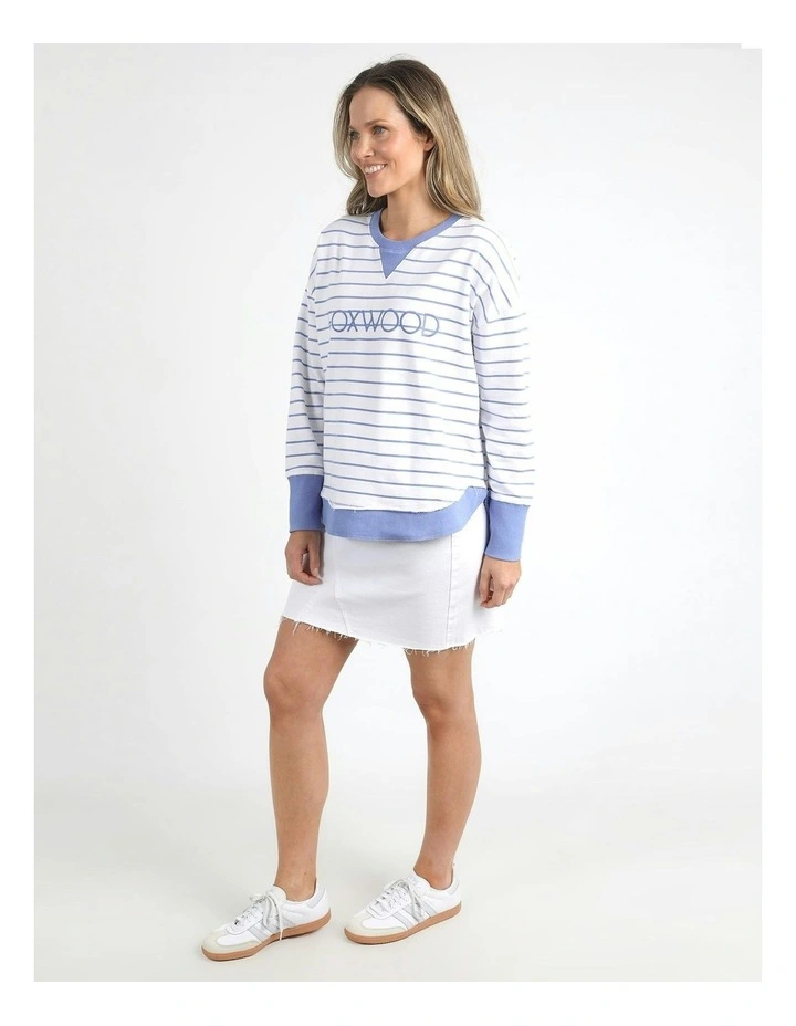 Simplified Crew Stripe Jumper in Multi image 3