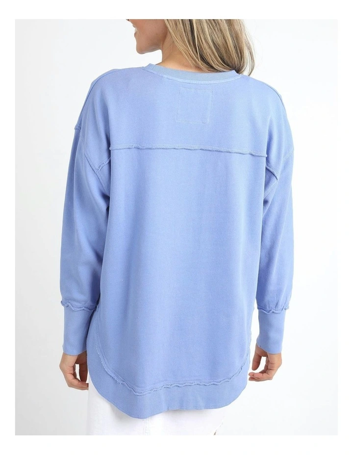 Simplified Crew Jumper in Blue image 2