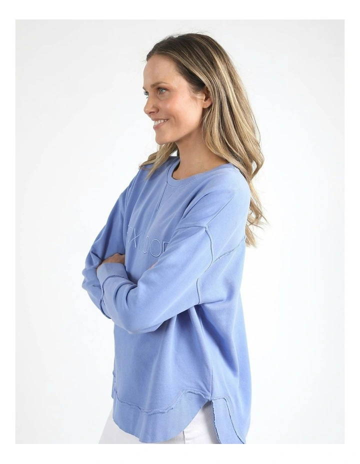 Simplified Crew Jumper in Blue image 3