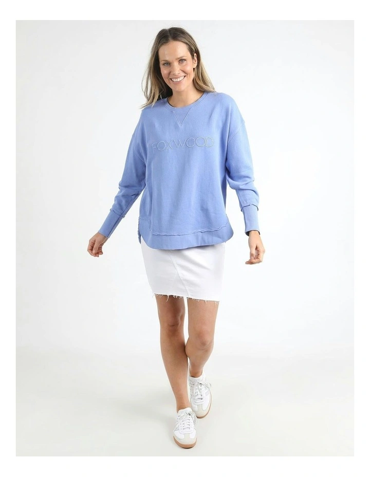 Simplified Crew Jumper in Blue image 5