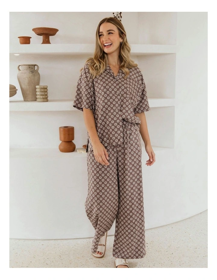 Lui Geo Pant in Brown image 5