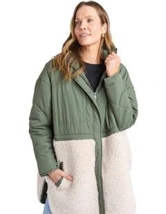 Celia Coat in Khaki