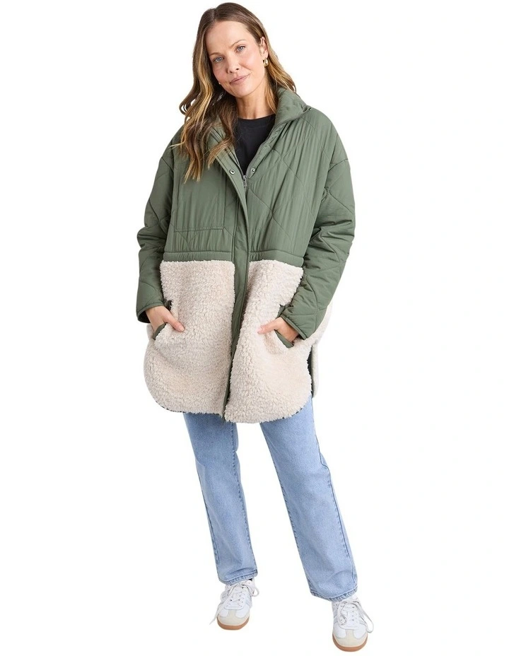 Celia Coat in Khaki image 3