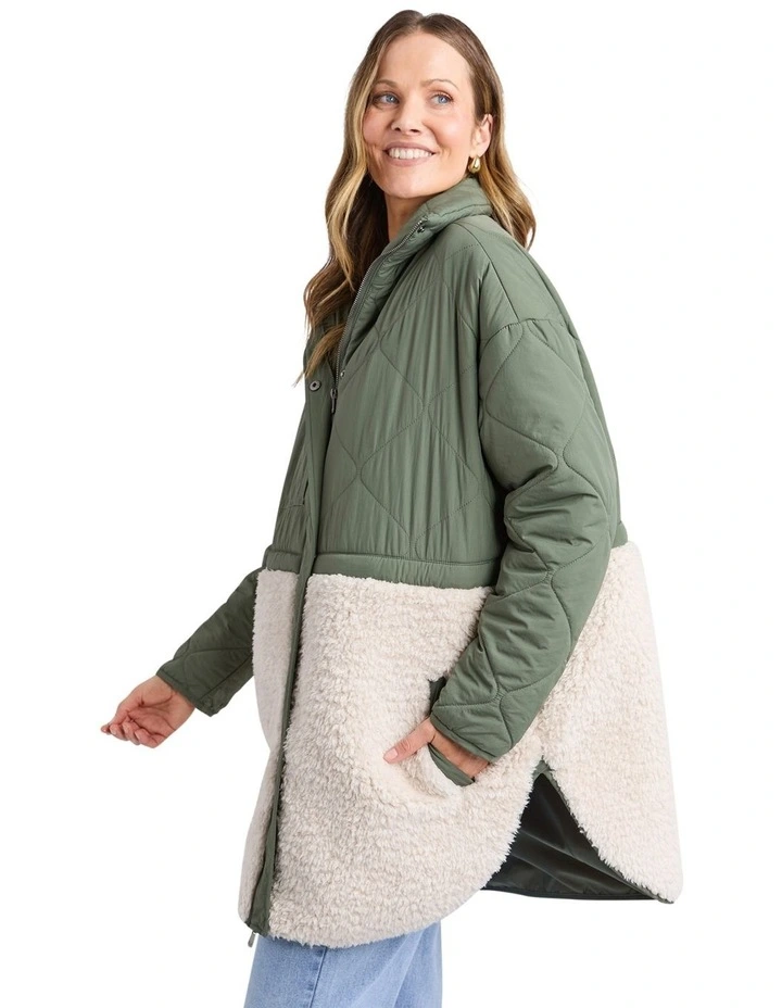 Celia Coat in Khaki image 4