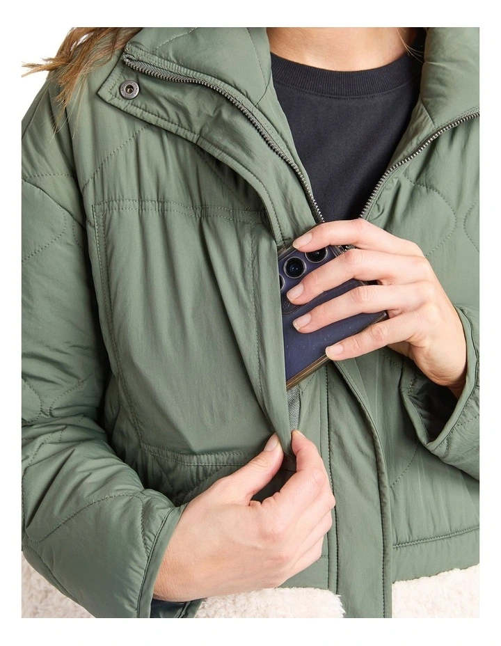 Celia Coat in Khaki image 5
