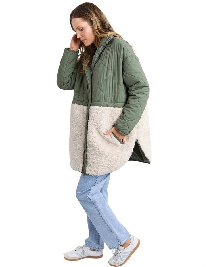 Celia Coat in Khaki image 6