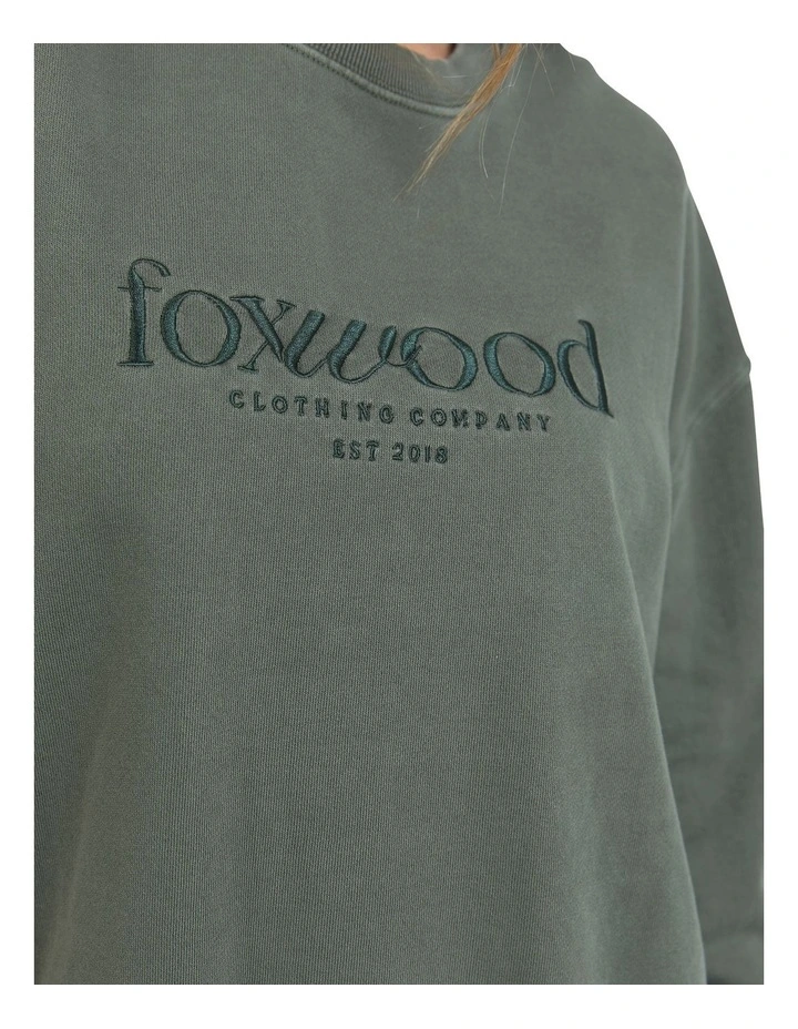 Inbound Crew Neck Jumper in Khaki image 5